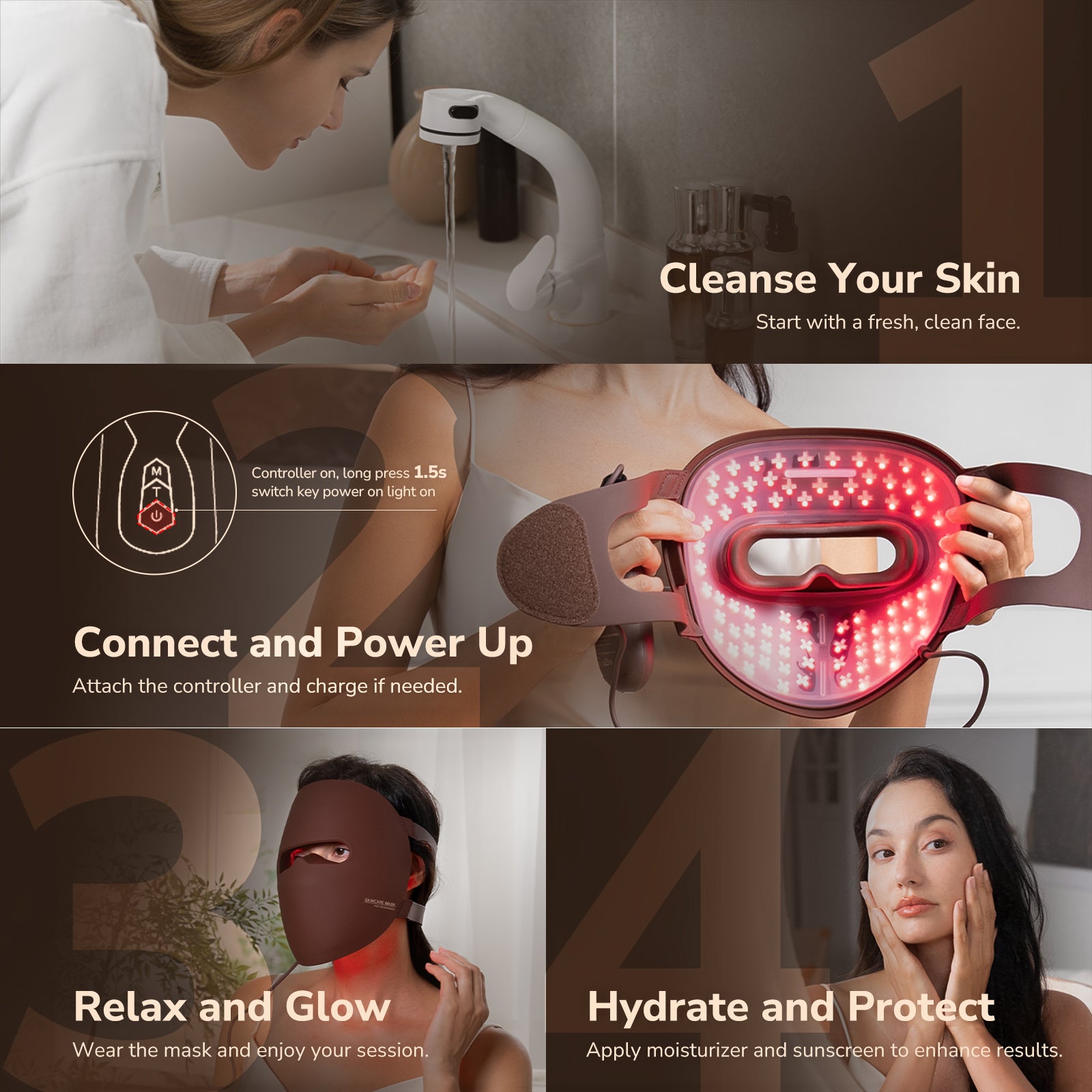 Regular Led Light Therapy Face Mask